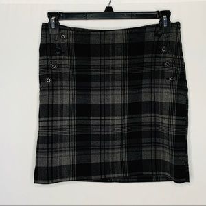 Black Plaid Mini Skirt Sz 6